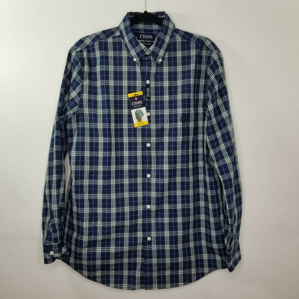 Men's Chaps Easy Care Plaid Long Sleeve Shirt